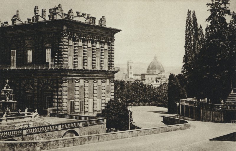 Italia, Firenze, Pitti Palace (s/hvitt bilde) av European Photographer