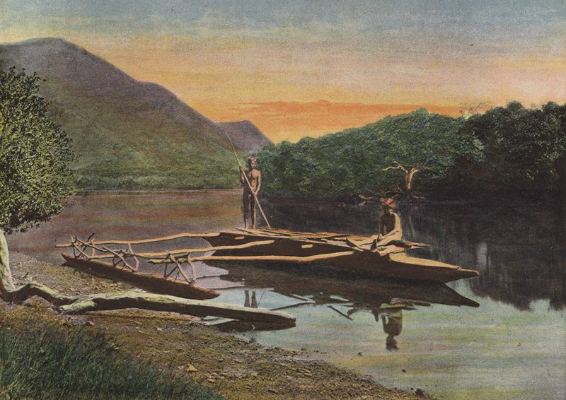 Pirogue of the Riviere De Monio av European Photographer