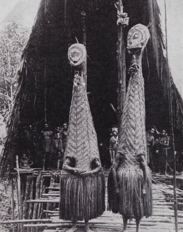 Tabu-nisser i New Guinea (s/hvitt-bilde) av European Photographer