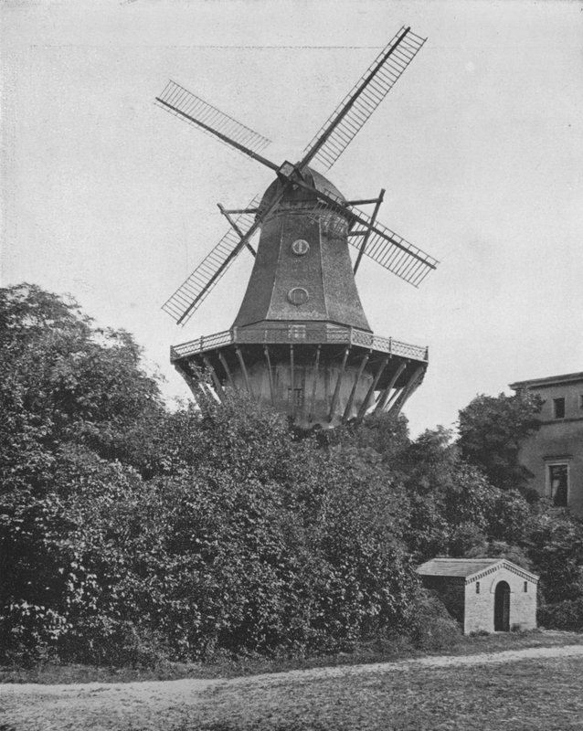 Den berømte vindmøllen i Potsdam (s/hvitt bilde) av European Photographer