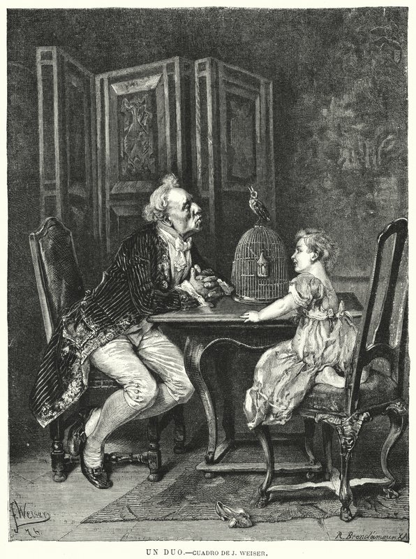 En duett (litho) av European School