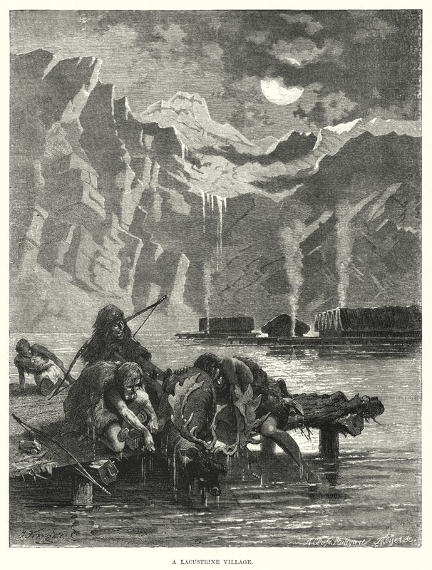 A Lacustrine Village (gravering) av European School