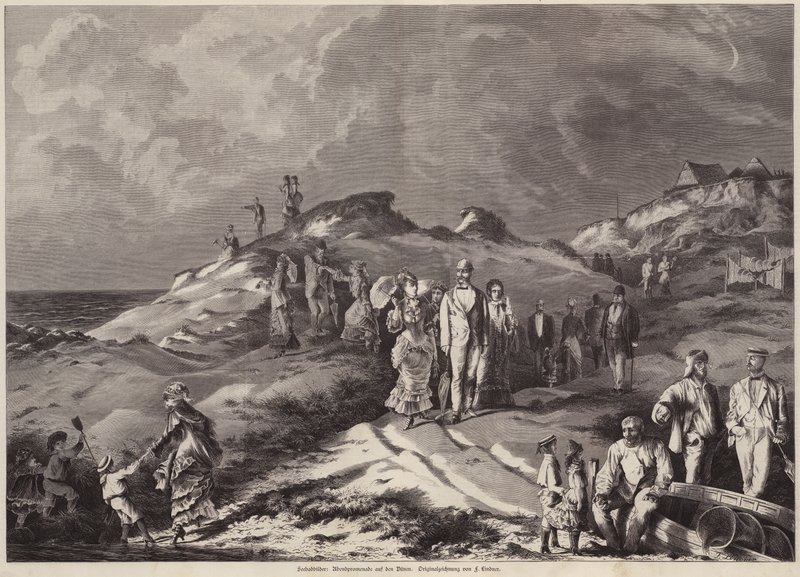 En promenade blant sanddynene (gravering) av European School