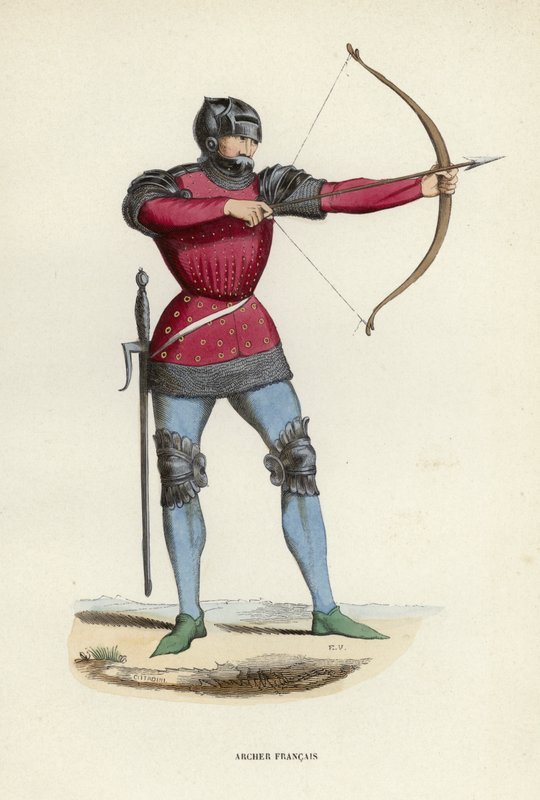 Archer Francais (farget gravering) av European School
