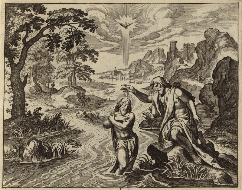 Jesu Kristi dåp (gravering) av European School