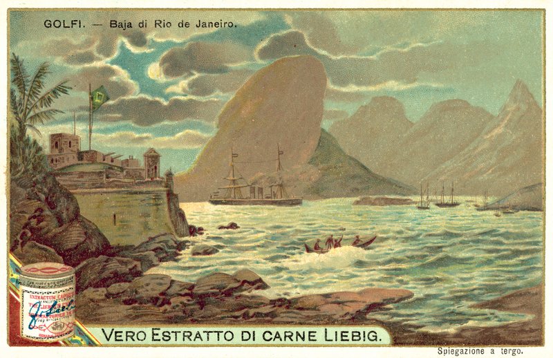 Rio de Janeirobukta, Brasil (chromolitho) av European School