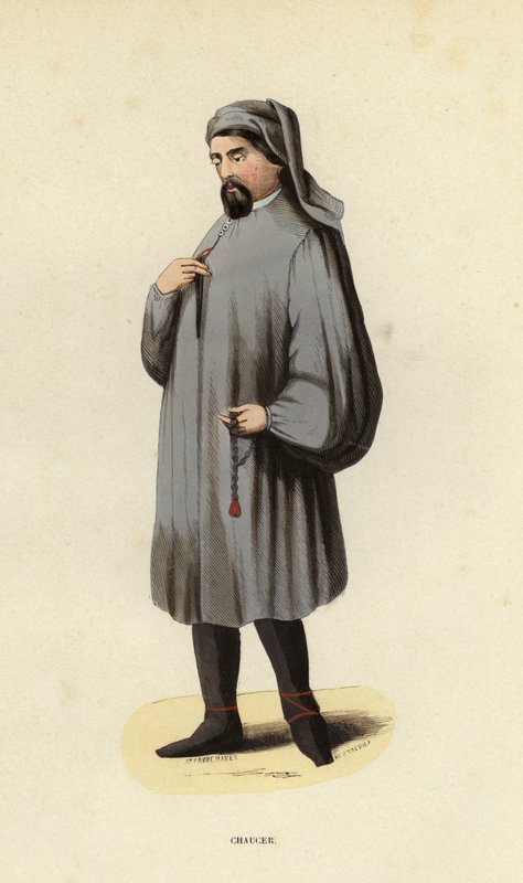 Chaucer (farget gravering) av European School