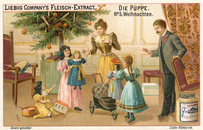 Dukker til jul (chromolitho) av European School