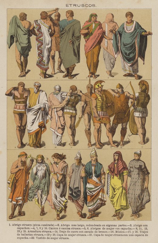 Etruscos (farge litho) av European School