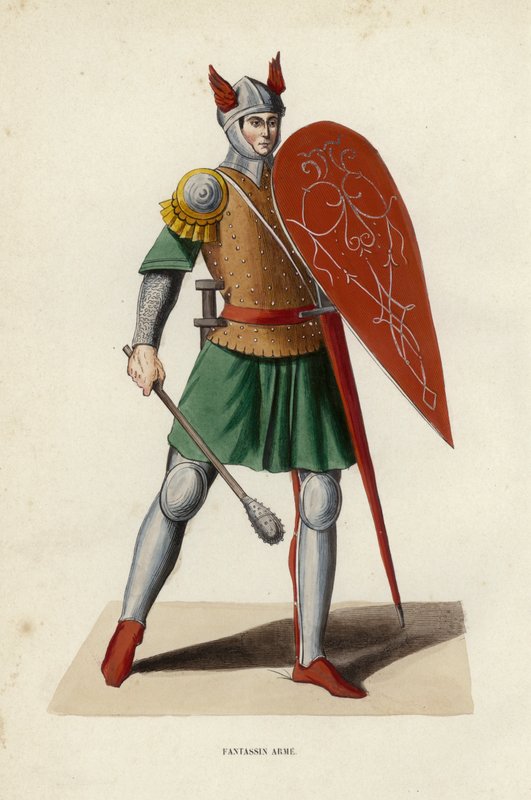 Infantryman Weapon (farget gravering) av European School