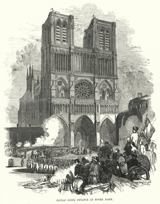 Favras gjør bot ved Notre Dame (gravering) av European School