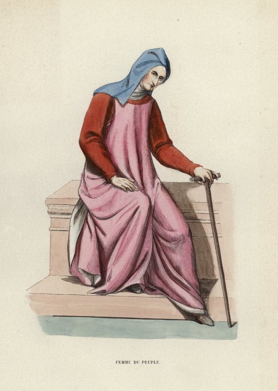 Woman of the People (farget gravering) av European School