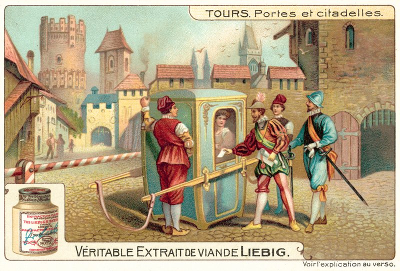 Porter og citadeller (chromolitho) av European School