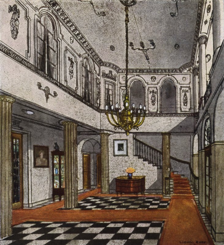 Hall (farge litho) av European School