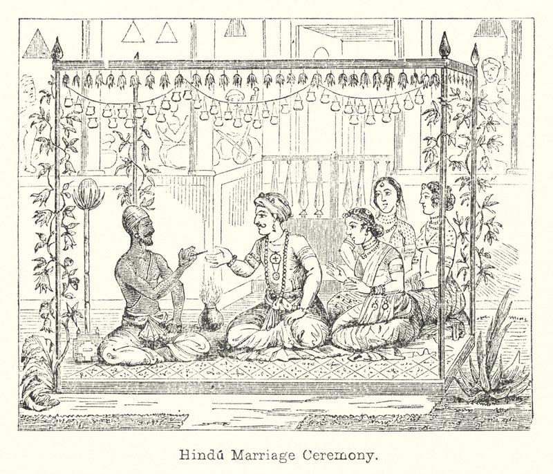 Hinduisk ekteskapsseremoni (gravering) av European School
