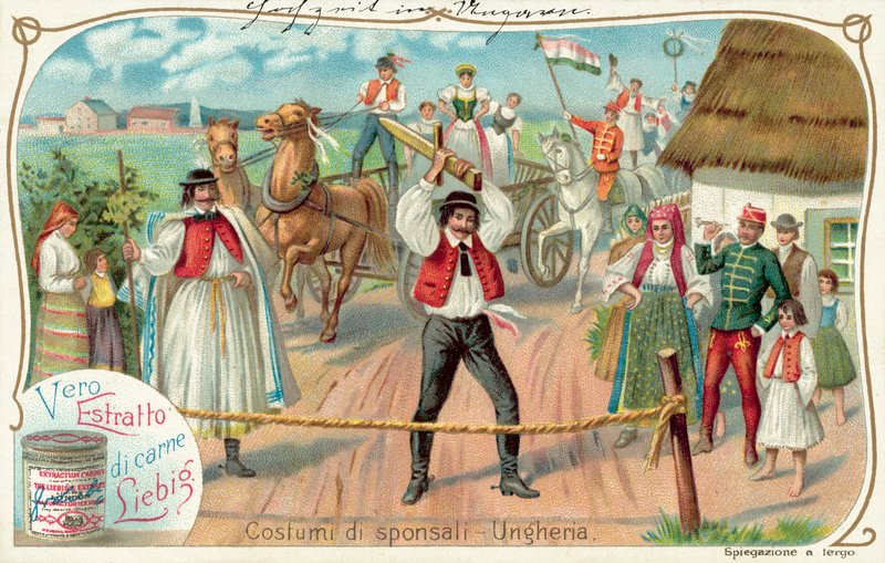 Ungarsk bryllup (chromolitho) av European School