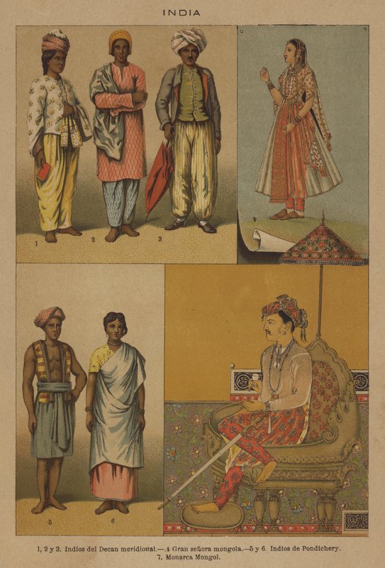 India (farge litho) av European School