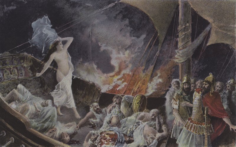 Irene (farge litho) av European School