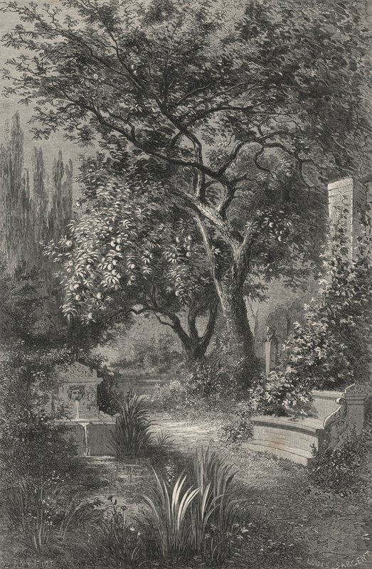 Alcinous Garden (gravering) av European School