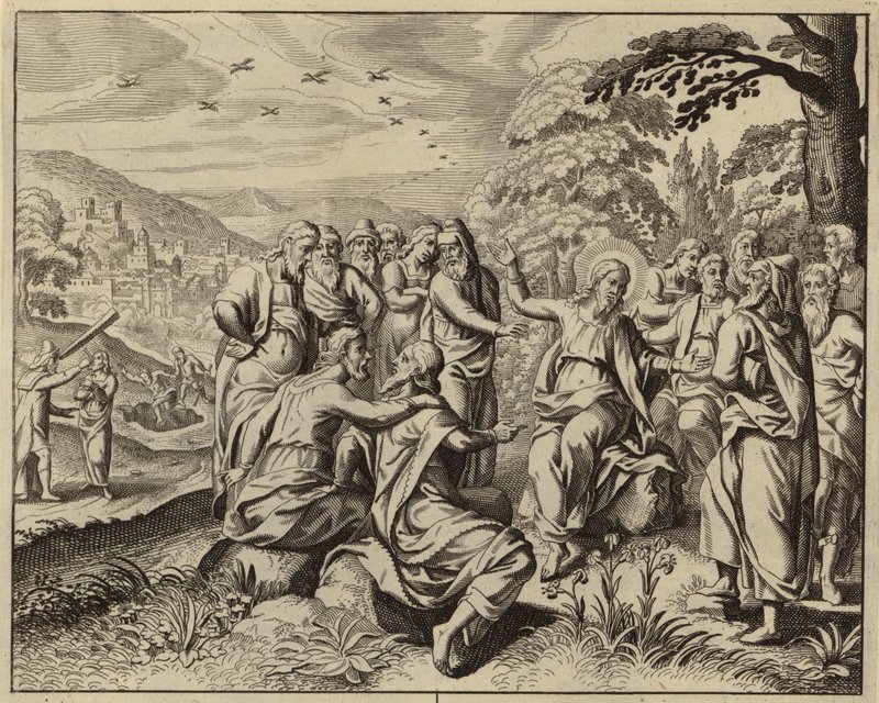 Jesus Kristus lærer om sabbaten (gravering) av European School