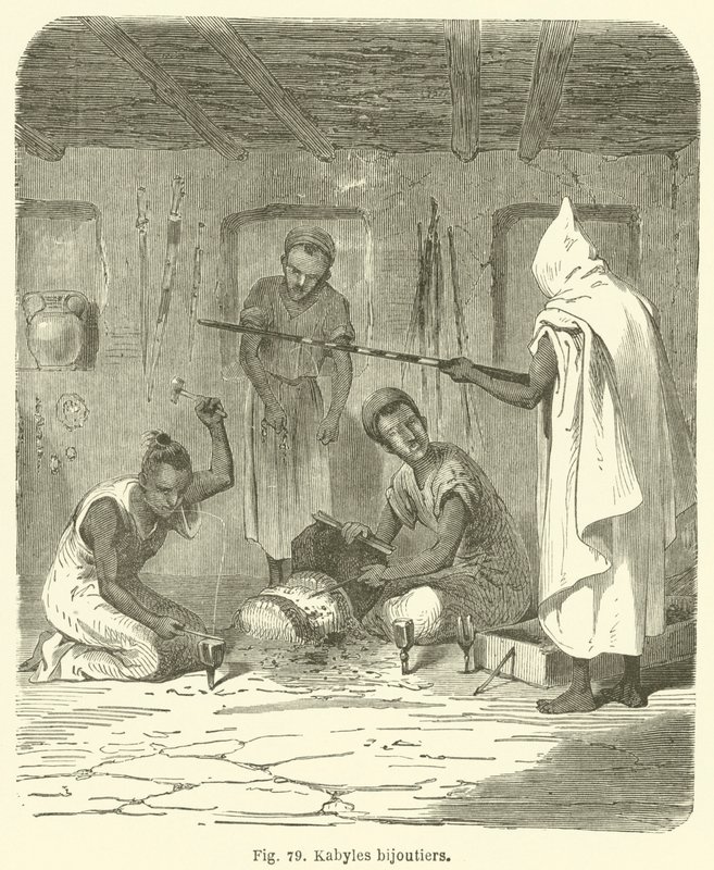 Kabyle juvelerer (gravering) av European School