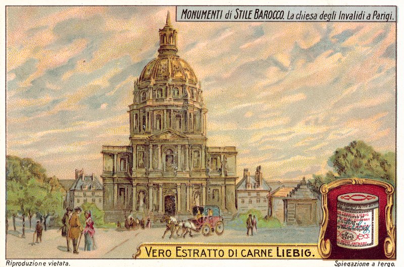 Les Invalides, Paris (chromolitho) av European School