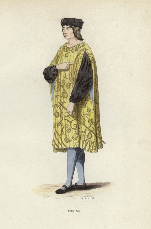 Louis XII (farget gravering) av European School