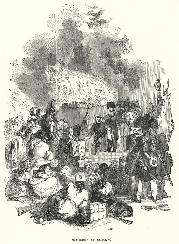 Napoleon i Moskva (gravering) av European School