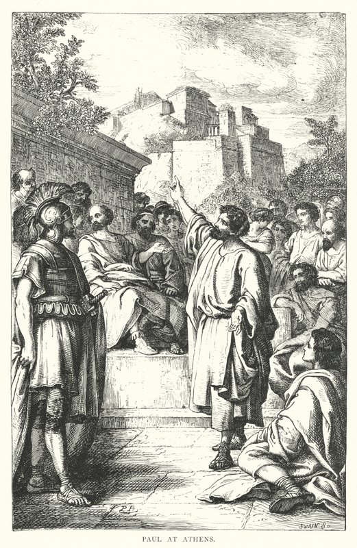 Paul i Athen (gravering) av European School