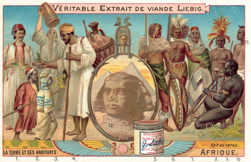 Folk i Afrika (chromolitho) av European School