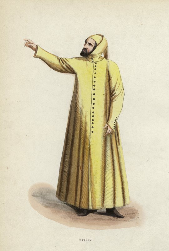 Plebeen (farget gravering) av European School