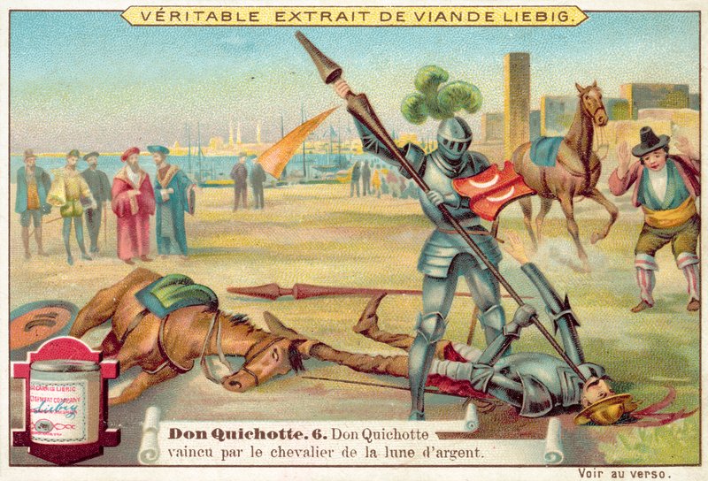 Scene fra Don Quixote (chromolitho) av European School