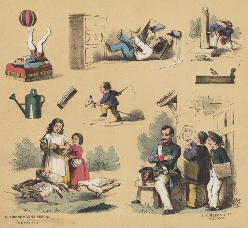 Utklipp for unge (farge litho) av European School
