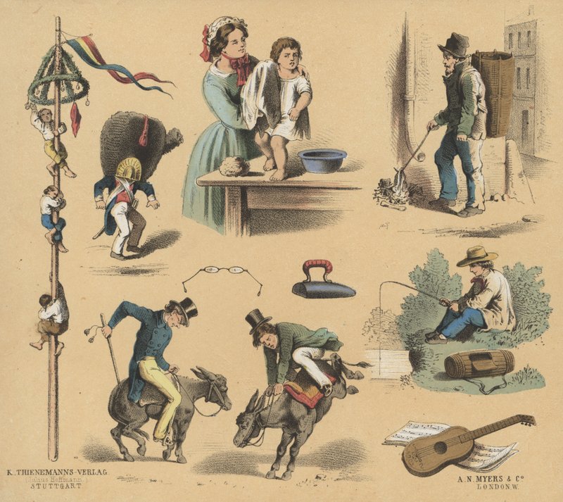 Utklipp for unge (farge litho) av European School
