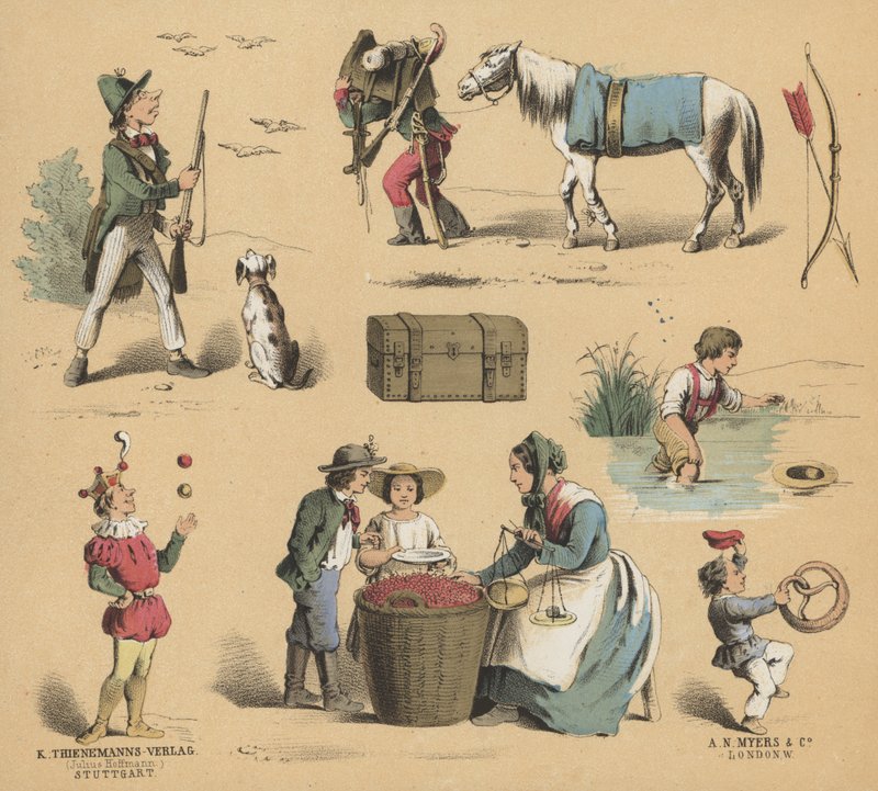 Utklipp for unge (farge litho) av European School
