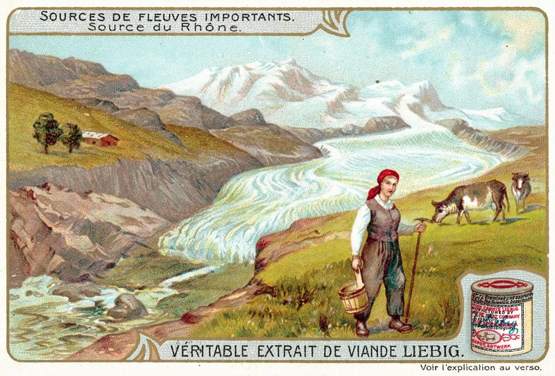 Kilden til Rhone (chromolitho) av European School