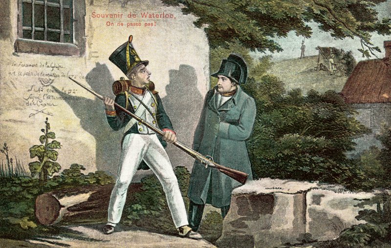 Souvenir de Waterloo (litho-farge) av European School