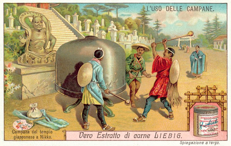 Tempelklokke i Nikko, Japan (chromolitho) av European School