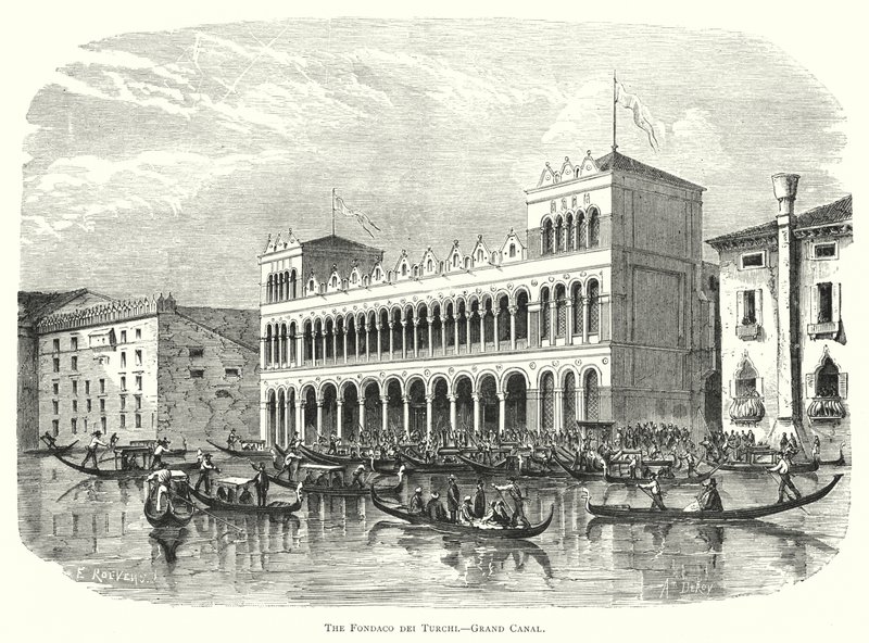 Fondaco dei Turchi, Canal Grande (gravering) av European School