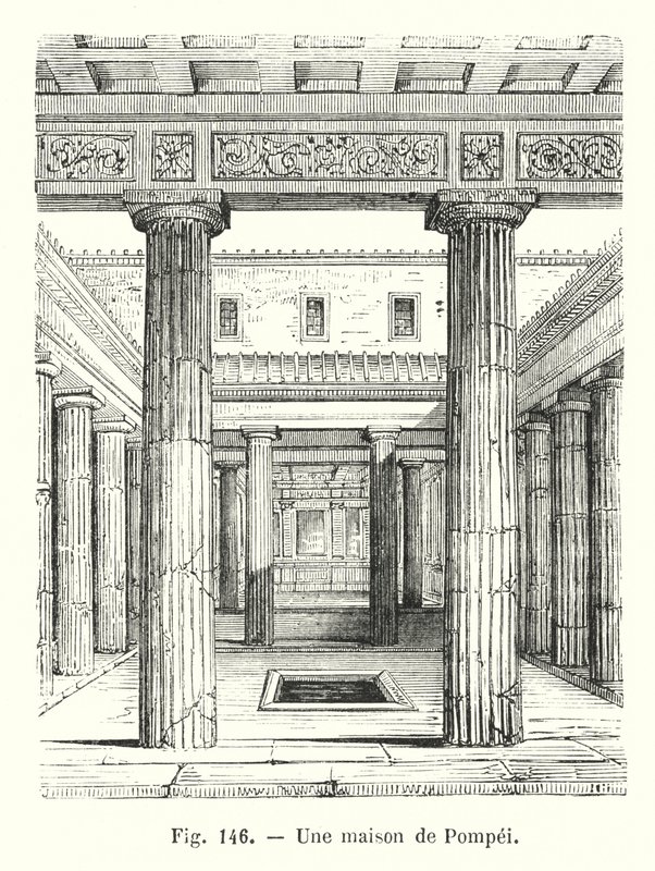 Et hus i Pompeii (gravering) av European School
