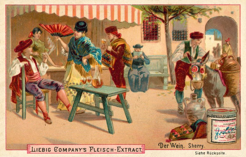 Vin: Sherry (chromolitho) av European School