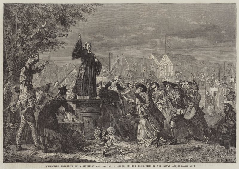 Whitefield-forkynnelse i Moorfields, 1742 e.Kr av Eyre Crowe