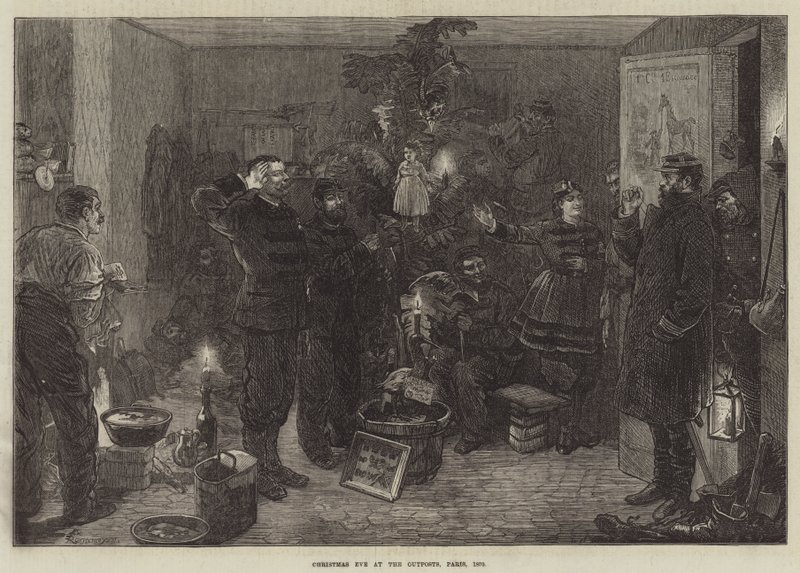 Julaften ved utpostene, Paris, 1870 av Felix Regamey