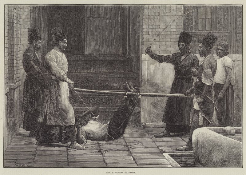 Bastinado i Persia av Felix Regamey