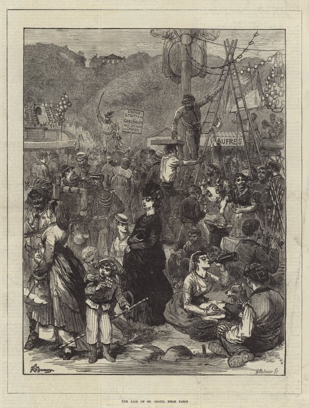 The Fair of St Cloud, nær Paris av Felix Regamey