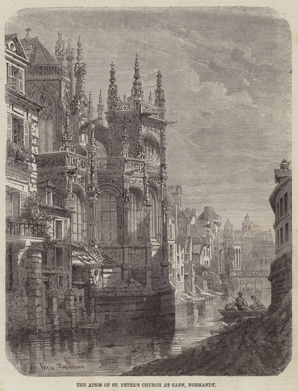Apsis av St. Peters kirke i Caen, Normandie av Felix Thorigny