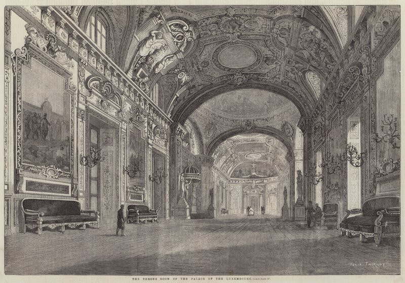 Tronesalen i Palace of the Luxembourg av Felix Thorigny