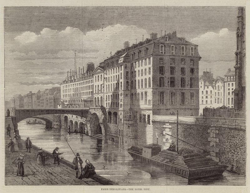 Paris Demolitions, Hotel Dieu av Felix Thorigny