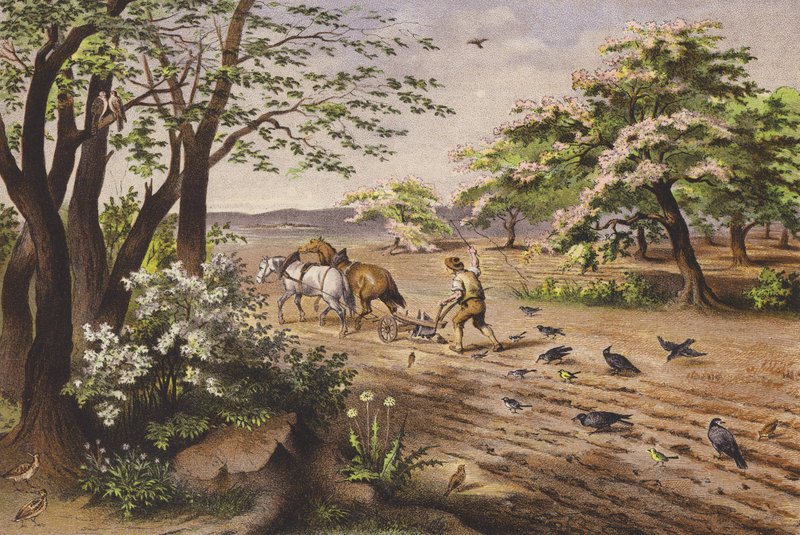 april (farge litho) av Ferdinand Karl Klimsch