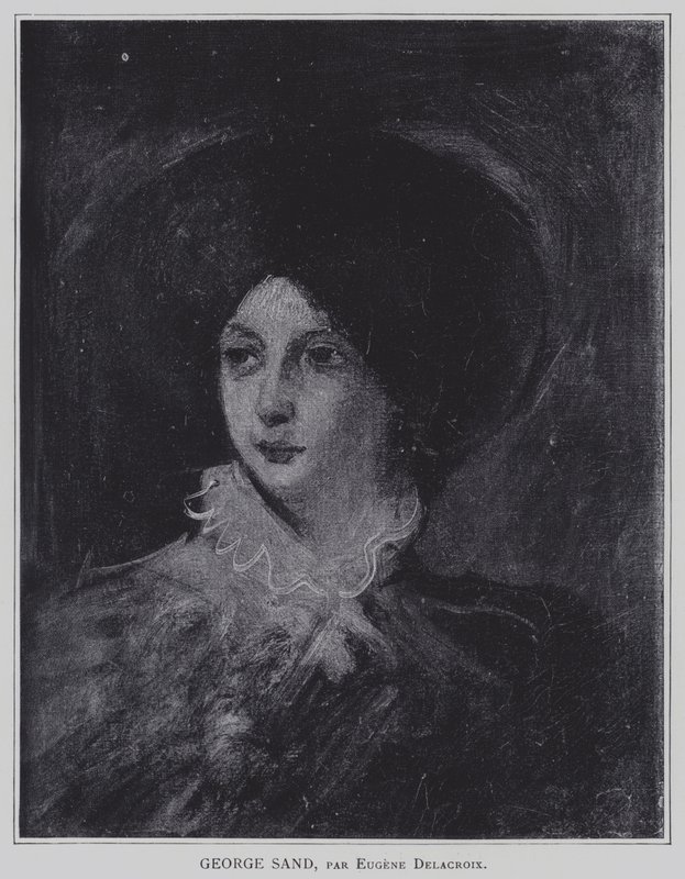George Sand av Ferdinand Victor Eugene Delacroix